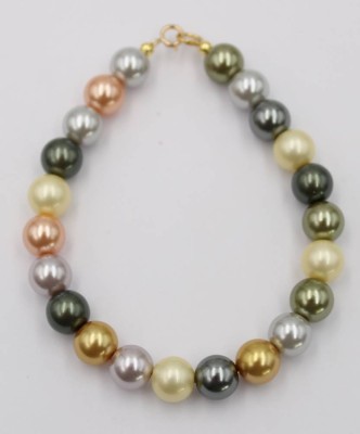Auktion 361<br>Armband bunter Perlen mit 585 Gold Schließe  [1]