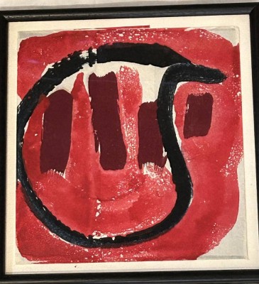 Auktion 361<br>anonyme Lithografie, modern, ger/Glas, RG 24x24 cm [1]