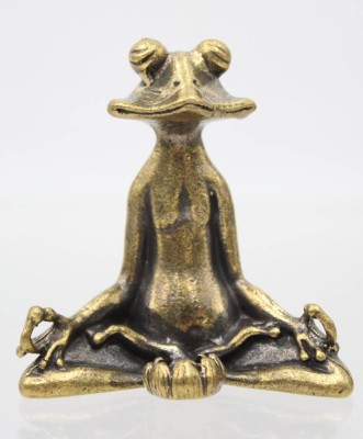Auktion 361<br>Ein im Lotussitz sitzender Frosch aus Messing . [1]