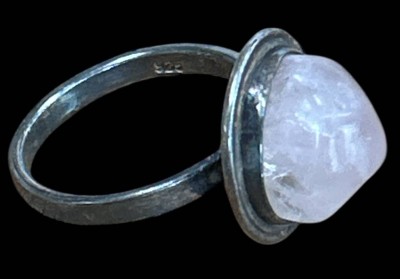 Auktion 361<br>Silberring-925- mit Rosenquartz, RG 55, 6 gr [1]