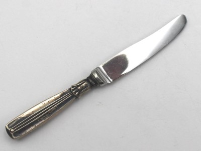 Auktion <br>kl. Messer, Silbergriff, Dänemark 1950, L-12cm [1]
