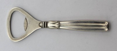 Auktion 362<br>Flaschenöffner, Silbergriff, Dänemark, L-10,5cm [1]