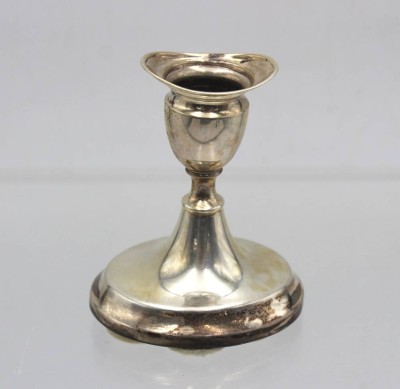Auktion <br>Leuchter, 830er Silber, Dänemark, gefüllter Stand, 73,7gr., ca. H-9cm [1]