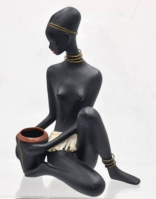 Auktion 362<br>sitzende Afrikanerin, wohl Stuck, 50-er Jahre, H-24 cm [1]