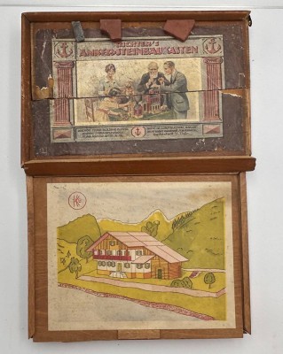Auktion 362<br>Holzbaukasten und Anker Steinbaukasten, Vollständigkeit nicht überprüft, Alters-und Gebrauchsspuren [1]