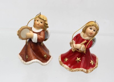 Auktion 362<br>2x Weihnachtsglocken, Goebel, 1994 & 2001, bemalt, Baumbehang, ca. H-7cm [1]