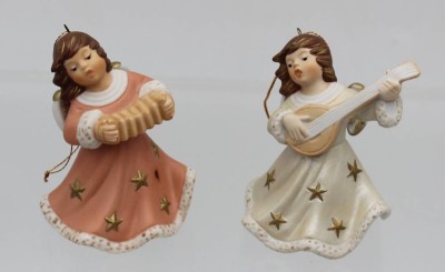 Auktion 362<br>2x Weihnachtsglocken, Goebel, 1996 u. 1997, bemalt, Baumbehang, ca. H-7cm [1]