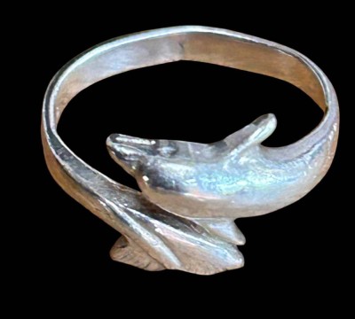 Auktion <br>Silberring-925- mit 2 Delfinen, RG 57, 3gr. [1]