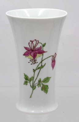 Auktion 362<br>Vase, Kaiser, Blumen- und Insektenbemalung, ca. H-18,5cm [1]