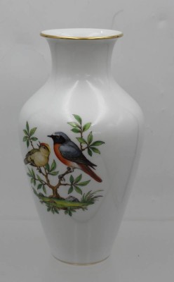 Auktion 362<br>Vase, Höchst, Vogeldekor, H-24,5cm [1]