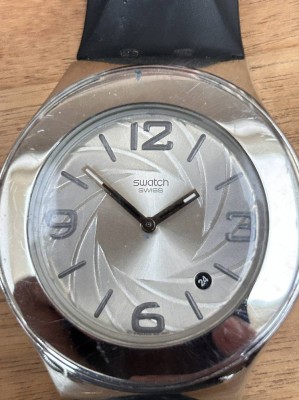 Auktion 362<br>Swatch Irony Nabab On Her Majesty Secret Service YNS402, Lederband, guter Zustand, nicht geprüft [1]