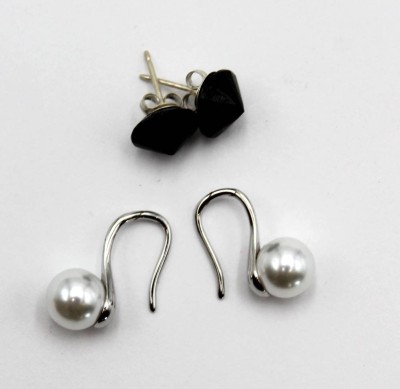 Auktion 362<br>2x Paar Ohrschmuck, Silbermonturen, ca. L-2cm [1]