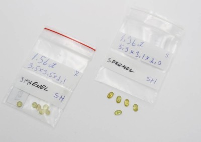 Auktion 362<br>kl.  Sphene-Konvolut, zus. 2,9ct [1]