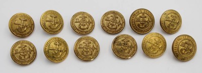 Auktion 362<br>12x ältere Uniformknöpfe, Norddeutscher Lloyd [1]