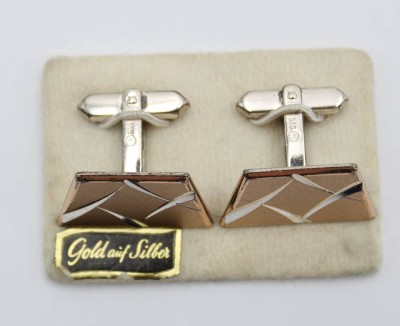 Auktion 362<br>Paar 835er Manschettenknöpfe, ca. 3 x 2,5cm [1]