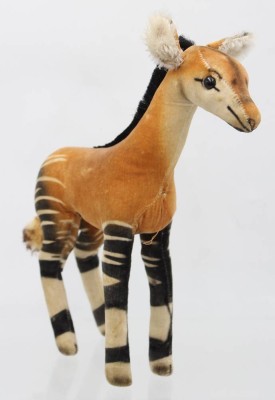 Auktion 362<br>Okapi, Steiff, älter, ohne Ident., bespielt, ca. H-27cm [1]