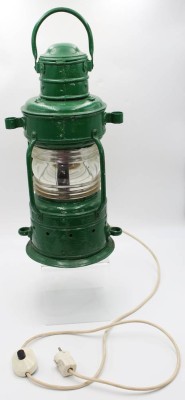 Auktion 362<br>Schiffspositionslampe, elektrifiziert, 50er Jahre, ca. H-52,5cm [1]