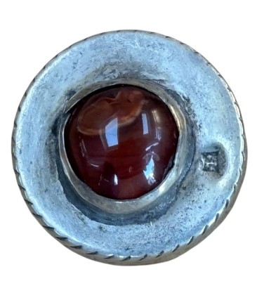 Auktion 362<br>kl. Pillen-oder Balsamdose, Silber, wohl arabisch gepunzt, D-2 cm, 7 gr., etwas verbeult bzw. seitlich beschädigt, passt nicht mehr genau [1]