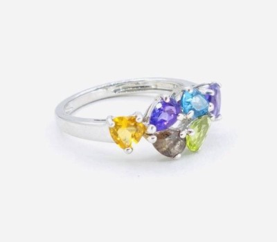 Auktion 362<br>Edelstein Ring, 925er Silber, KNJ, RG 59, 3,7 gr. [1]