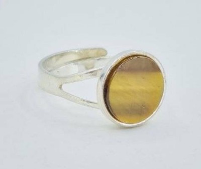 Auktion 362<br>Ring mit einem Tigerauge, 835er Silber, 2,9 gr., offene Ringschiene [1]