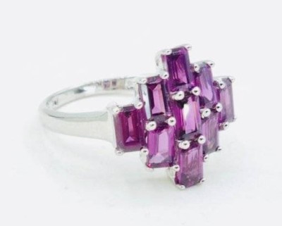 Auktion 362<br>Ring mit violetten Steinen, 925er Silber, RG 56, 3,6 gr. [1]