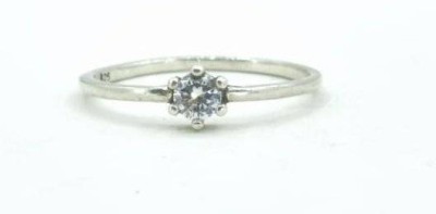 Auktion 362<br>Ring mit einem weißen Stein, 925er Silber, RG 55, 1,1 gr. [1]