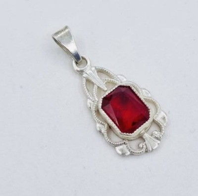 Auktion 362<br>kl. Anhänger mit einem roten Stein, 835er Silber, L- 2,5cm, 1,5 gr. [1]