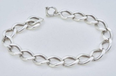 Auktion 362<br>massives Herren Armband, Schließe lose, Silber, L-20,5cm, B-9mm, 23,7 gr. [1]