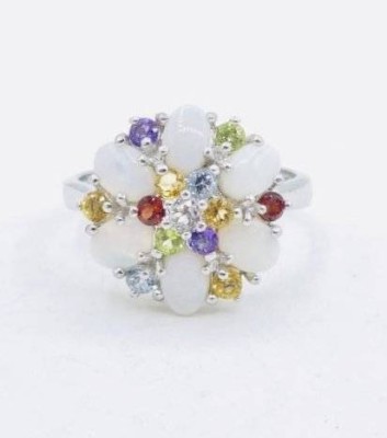 Auktion 362<br>Edelstein Opal Ring, 925er Silber, RG 59-60, 5,8 gr. [1]