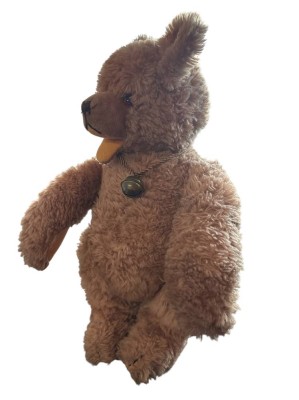 Auktion 372<br>gr. Zotty, wohl Steiff, mit Glöckchen, H-42 cm [1]