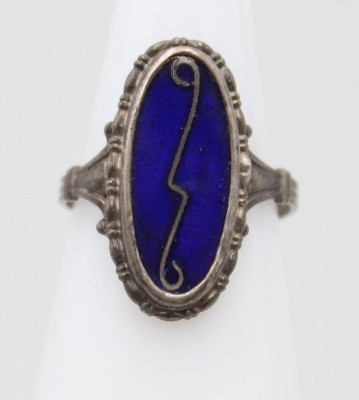 Auktion 362<br>Silber-Ring, älter, Lapislazuli, älter, 2,9gr., RG 54 [1]