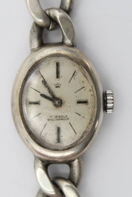 Auktion 362<br>Damenarmbanduhr, 835er Silber, 31gr., Werk läuft, getragene Erhaltung [1]