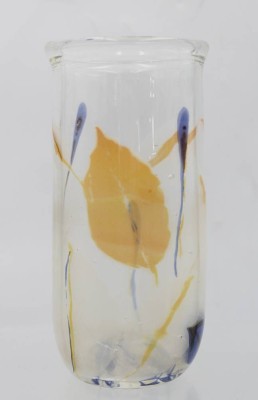 Auktion 362<br>Vase, wohl Walther Glas, Blattdekor, ca. H-16,5cm [1]