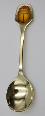 Auktion 362<br>Jahreslöffel 1976, Robbe & Berking, 925er Silber vergoldet, 53 gr.,  L-17cm [1]