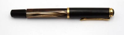Auktion <br>Kolbenfüller, Pelikan, 585er GG Feder, Kappe monogrammiert, Gebrauchsspuren [1]