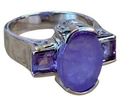 Auktion 362<br>Silberring-925- mit lila Steinen, RG 60, 8,2 gr. [1]