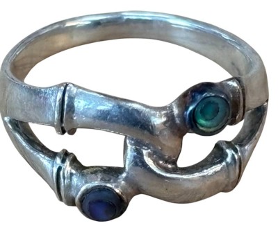 Auktion 362<br>Silberring-925- mit 2 kl. Opalen, RG 55, 3,7 gr [1]