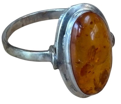 Auktion 362<br>Silberring-925- mit Bernstein, RG 60, 3 gr. [1]