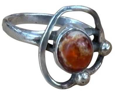 Auktion 362<br>Silberring-925- mit Bernstein, Mexico, RG 53, 3,6 gr [1]
