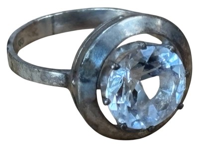 Auktion 362<br>Silberring-835- mit gr. klaren Stein, RG 56, 3,8 gr [1]