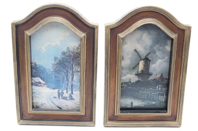 Auktion 362<br>Paar Drucke, gut gerahmt, je RG 31,2 x 20cm [1]