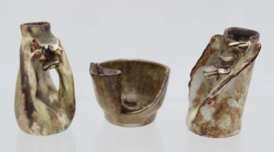 Auktion 362<br>3x kl. Kunstkeramiken, Kreta, ca. H-9cm, [1]