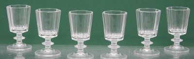 Auktion 362<br>6x  Schnapsgläser, Pressglas, älter, je ca. H-9cm [1]