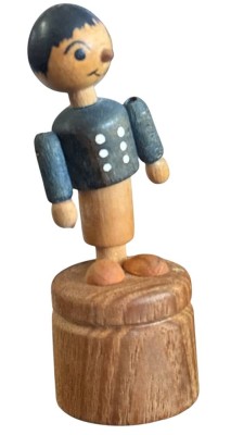 Auktion 362<br>Druckfigur, Etikett Seiffener Handarbeit,  älter, H-8 cm [1]