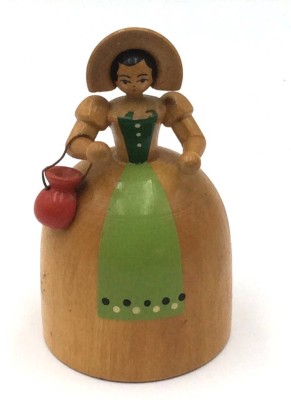 Auktion 362<br>Alte Wendt & Kühn Erzgebirge Spardose aus Holz, um 1950, H-10 cm [1]
