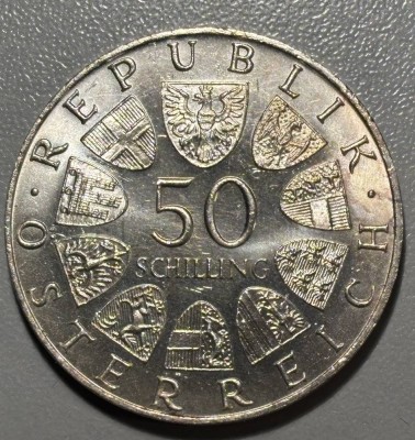 Auktion 362<br>Sondermünze 50 Schilling Österreich, 1971 Julius Raab, D-3,5 cm, 20,1 gr [1]