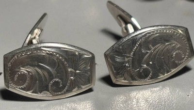 Auktion 362<br>Paar Silber-835- Manchettenknöpfe, 7,7 gr [1]
