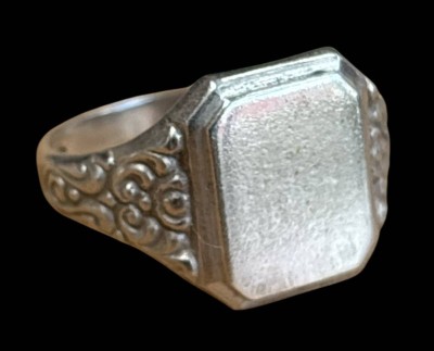 Auktion 362<br>Silber-925- Siegelring, Gravurplatte unbeschriftet, RG 67, 6,2 gr. [1]