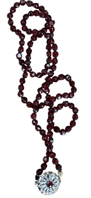 Auktion 362<br>Granat Halskette mit Silber-835- Schliesse, L-ca. 54 cm [1]
