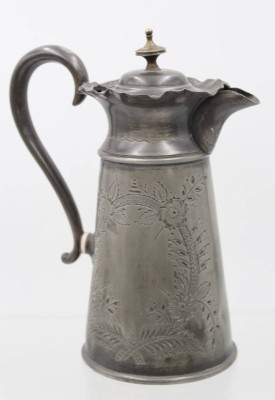 Auktion 362<br>Kaffeekanne, 19. Jhd., England, Wilson Penrith o.ä., ca. H-22cm [1]